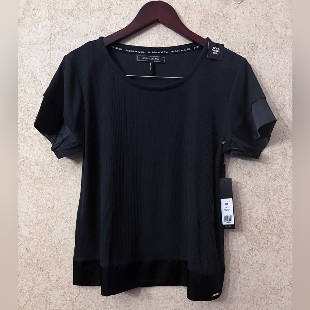 BCBGMAXAZARIA Black Ribbed Top☀️☀️